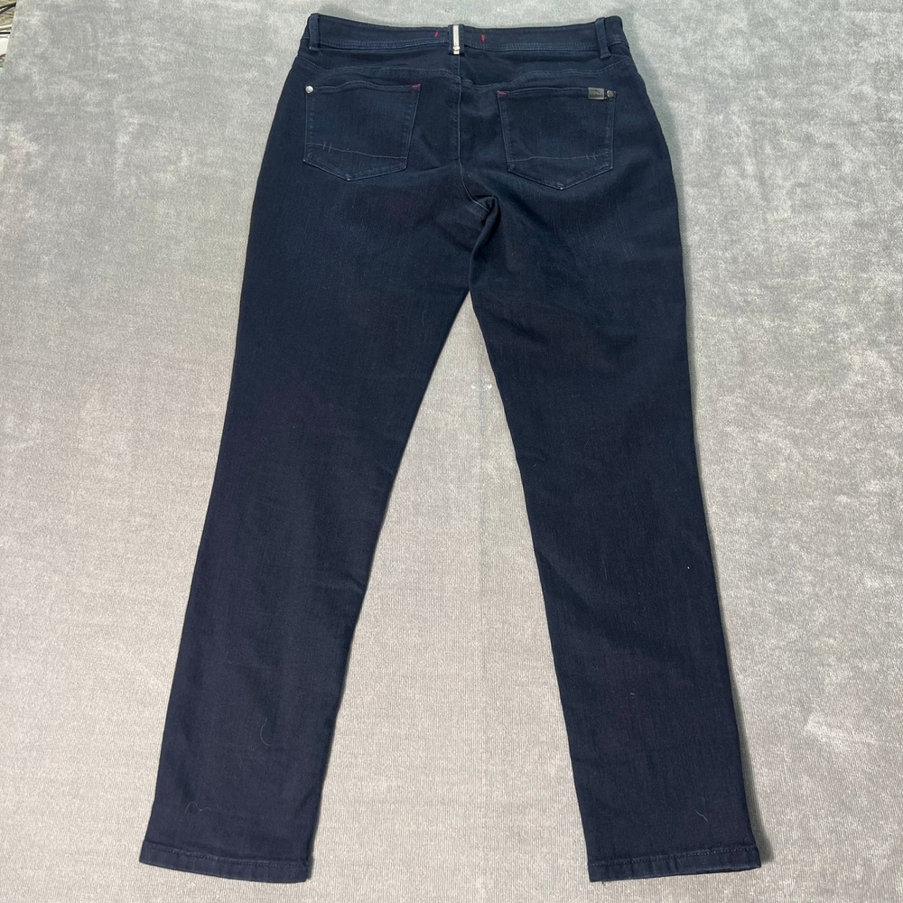 LL Bean Womens Straight Leg Jeans 12 Regular Dark Wash Indigo Denim Classic
